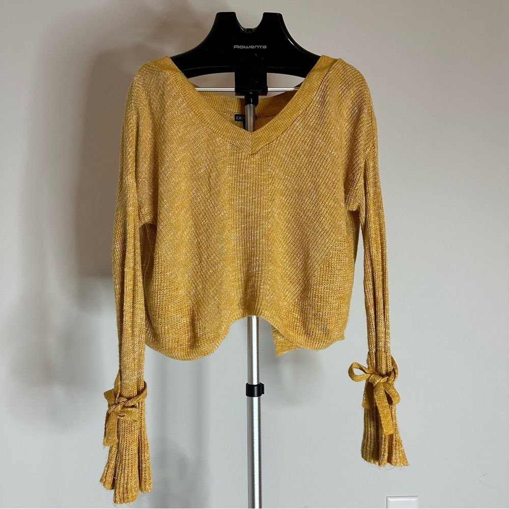 Express Sweater with Bell Sleeve & Bows